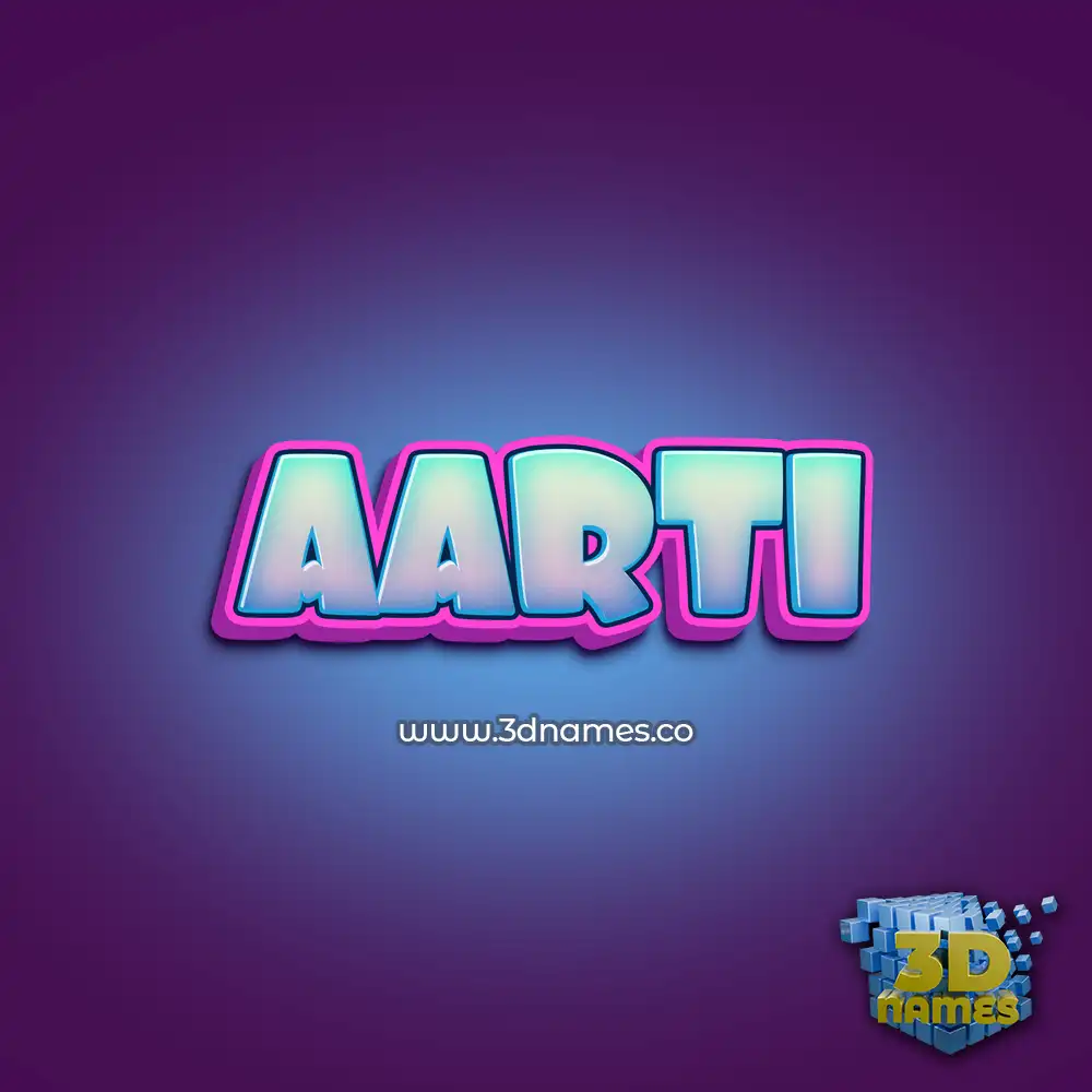 aarti in Phat Purple style - 3D name wallpaper
