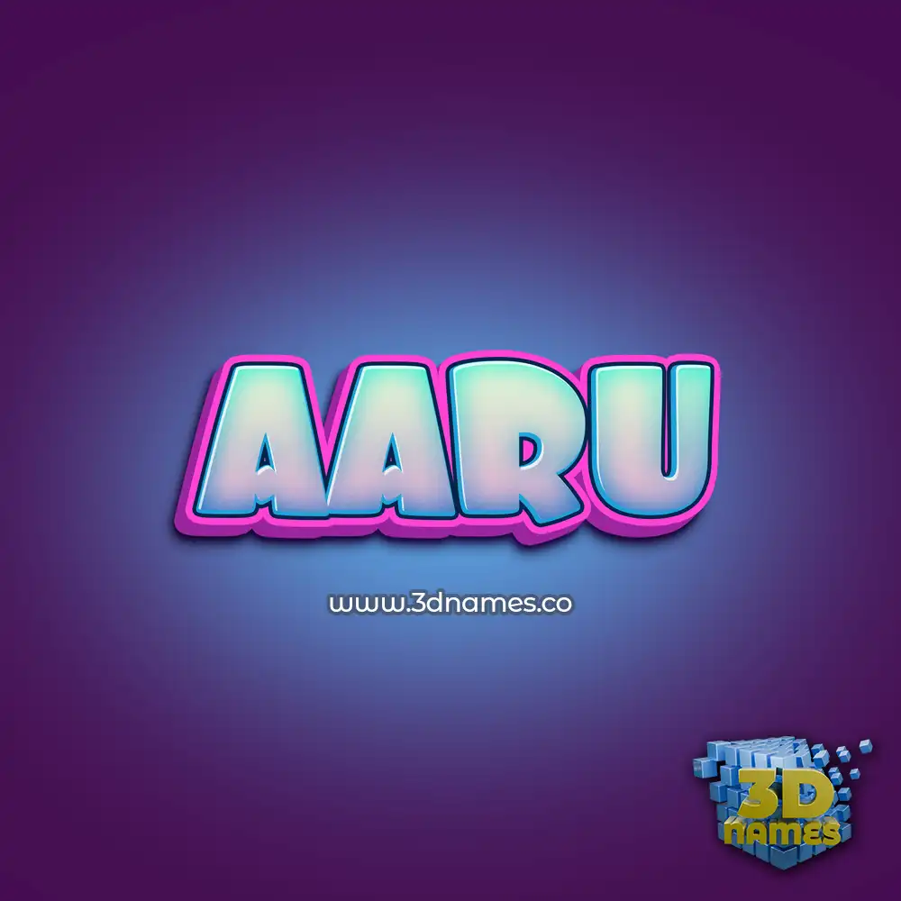aaru in Phat Purple style - 3D name wallpaper