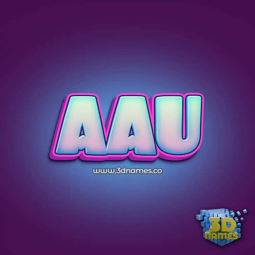 aau in Phat Purple style - 3D name wallpaper
