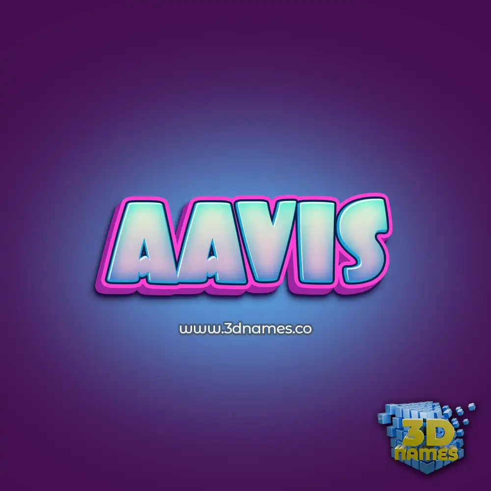 aavis in Phat Purple style - 3D name wallpaper