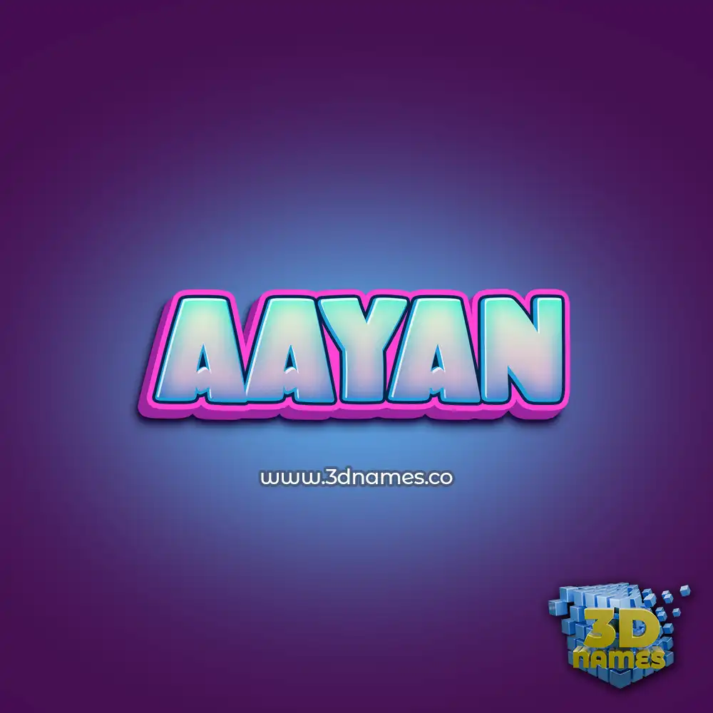 aayan in Phat Purple style - 3D name wallpaper