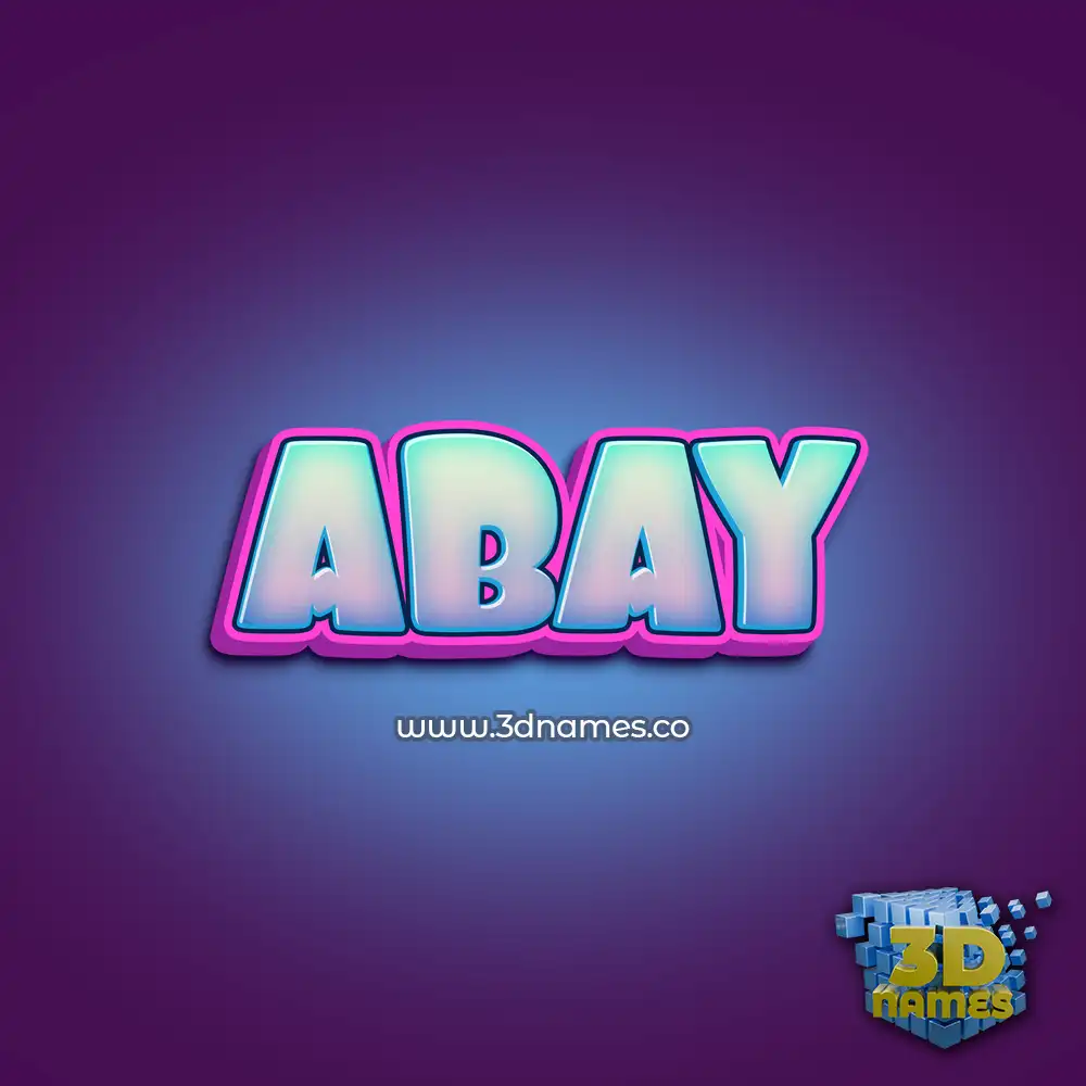 abay in Phat Purple style - 3D name wallpaper