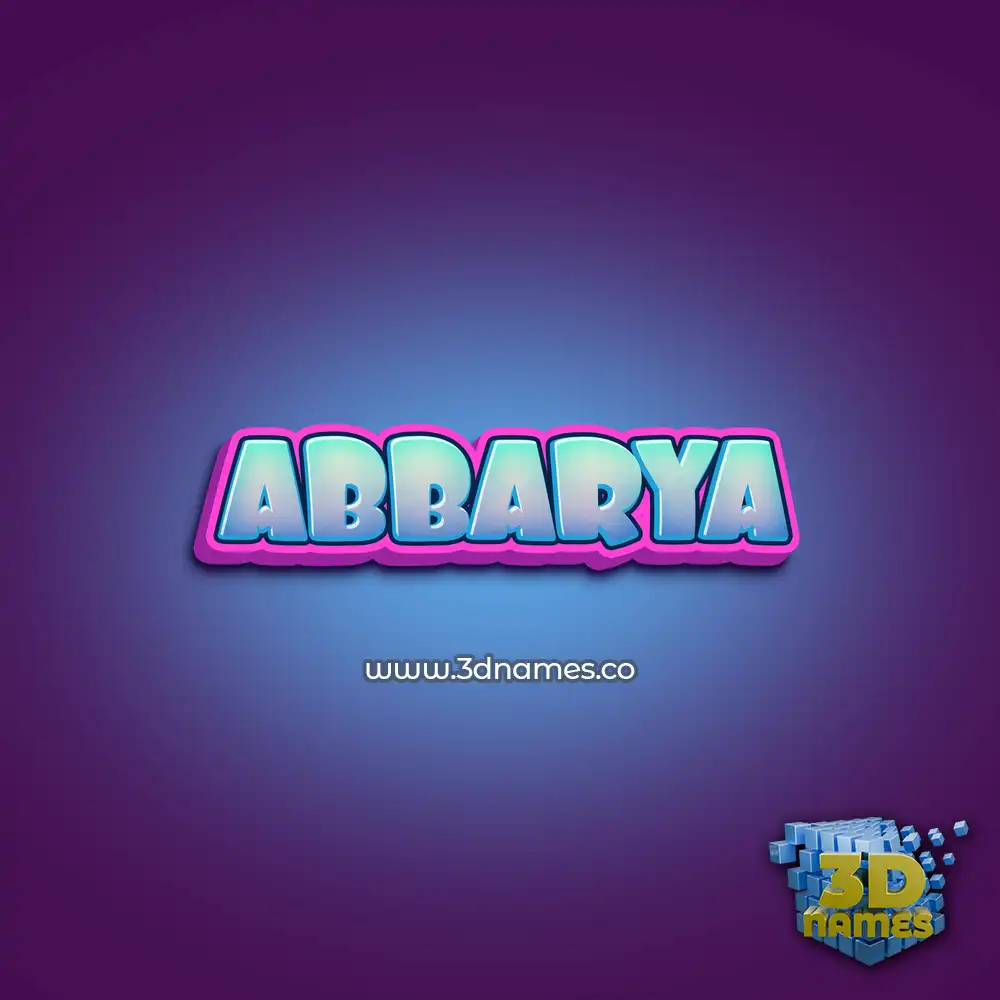 abbarya in Phat Purple style - 3D name wallpaper