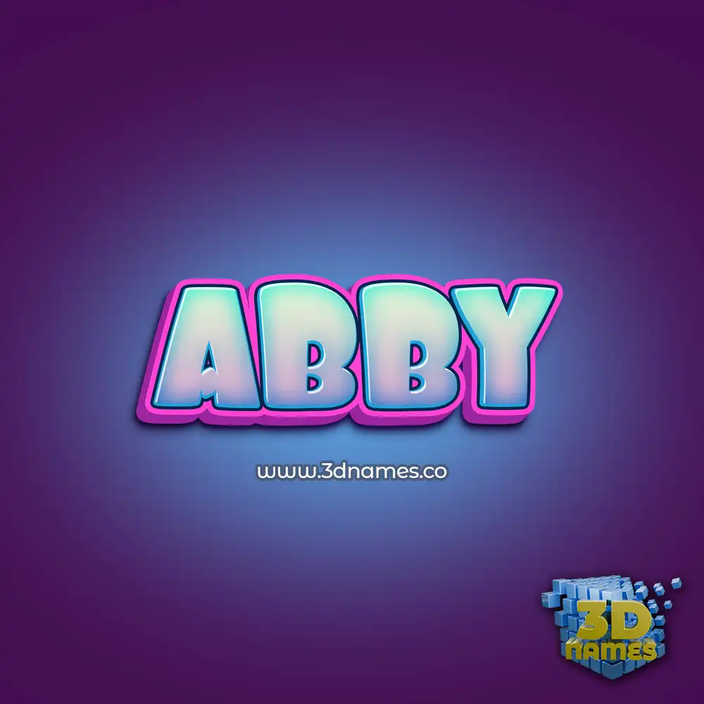 abby in Phat Purple style - 3D name wallpaper