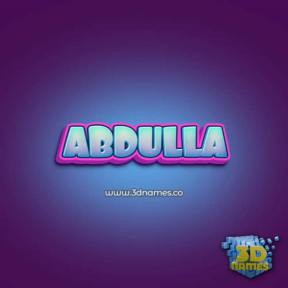abdulla in Phat Purple style - 3D name wallpaper
