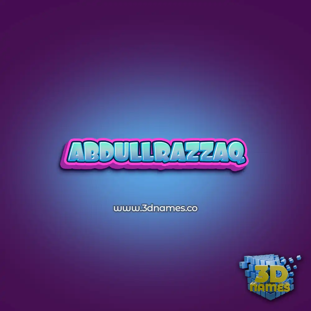 abdullrazzaq in Phat Purple style - 3D name wallpaper
