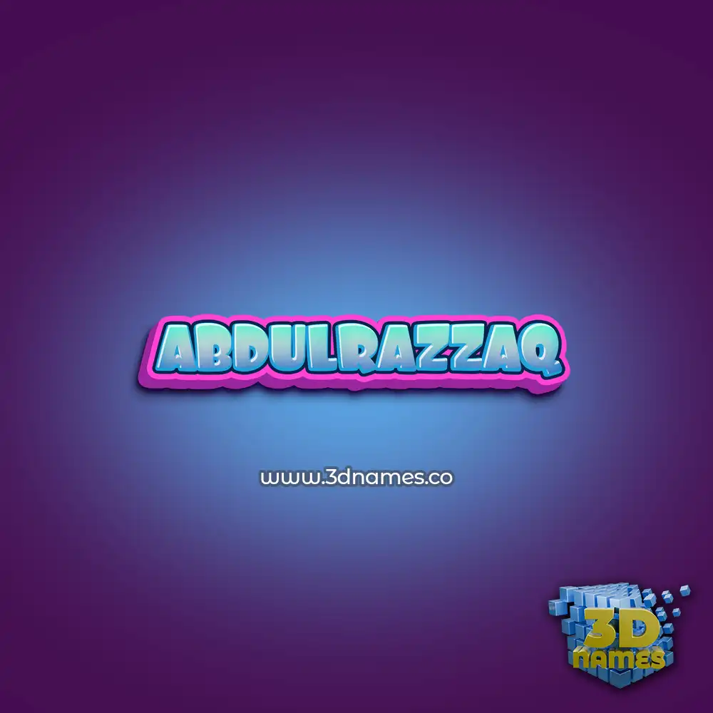 abdulrazzaq in Phat Purple style - 3D name wallpaper