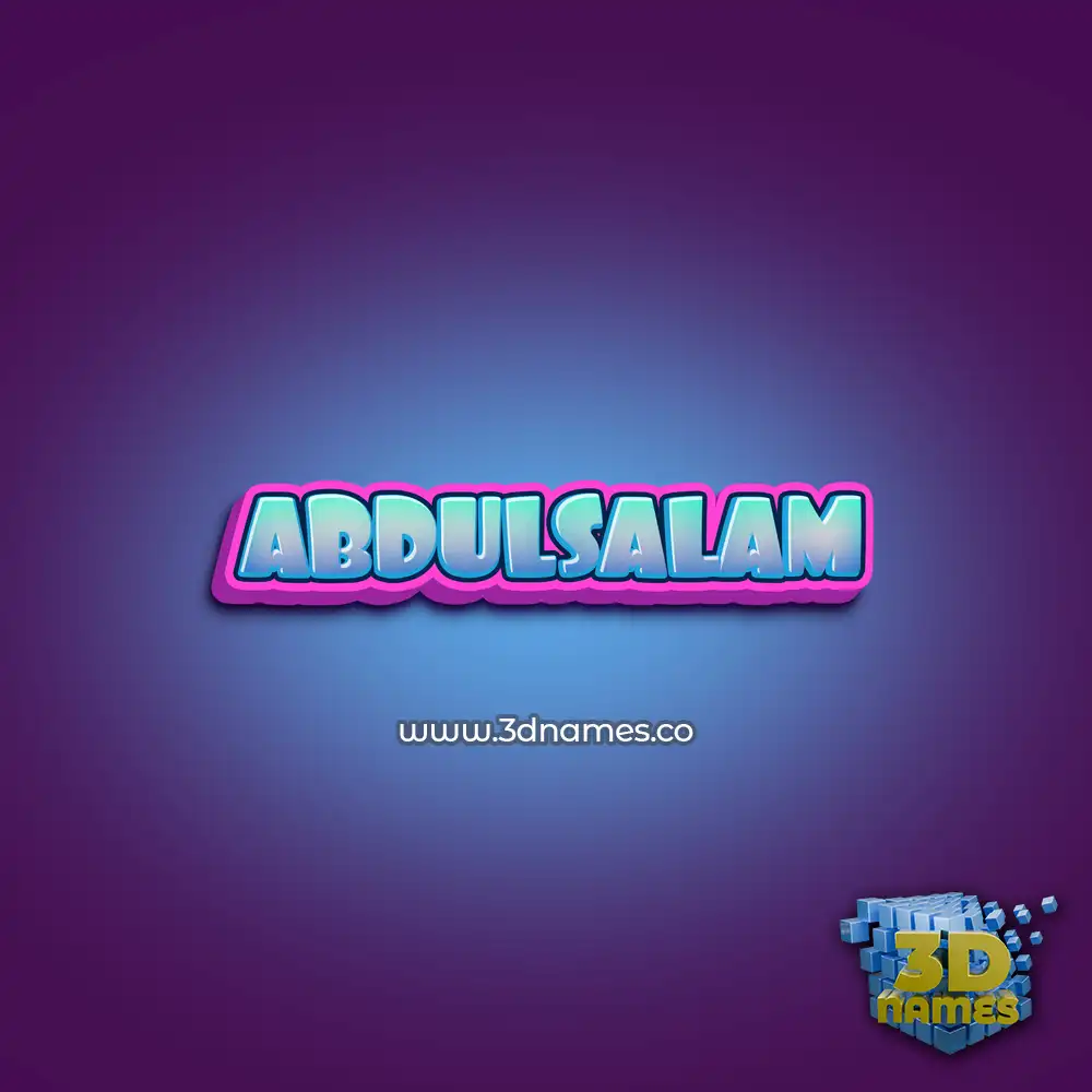 abdulsalam in Phat Purple style - 3D name wallpaper