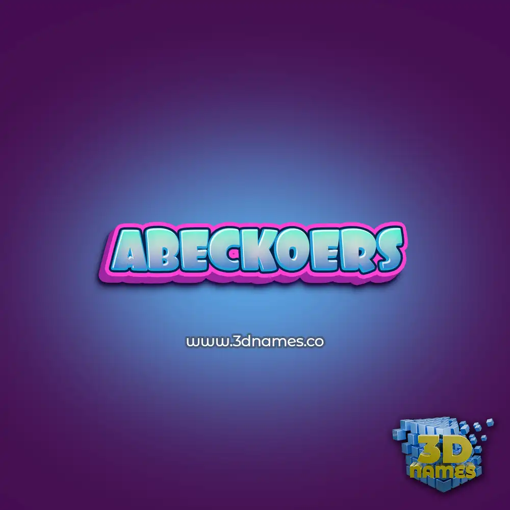 abeckoers in Phat Purple style - 3D name wallpaper