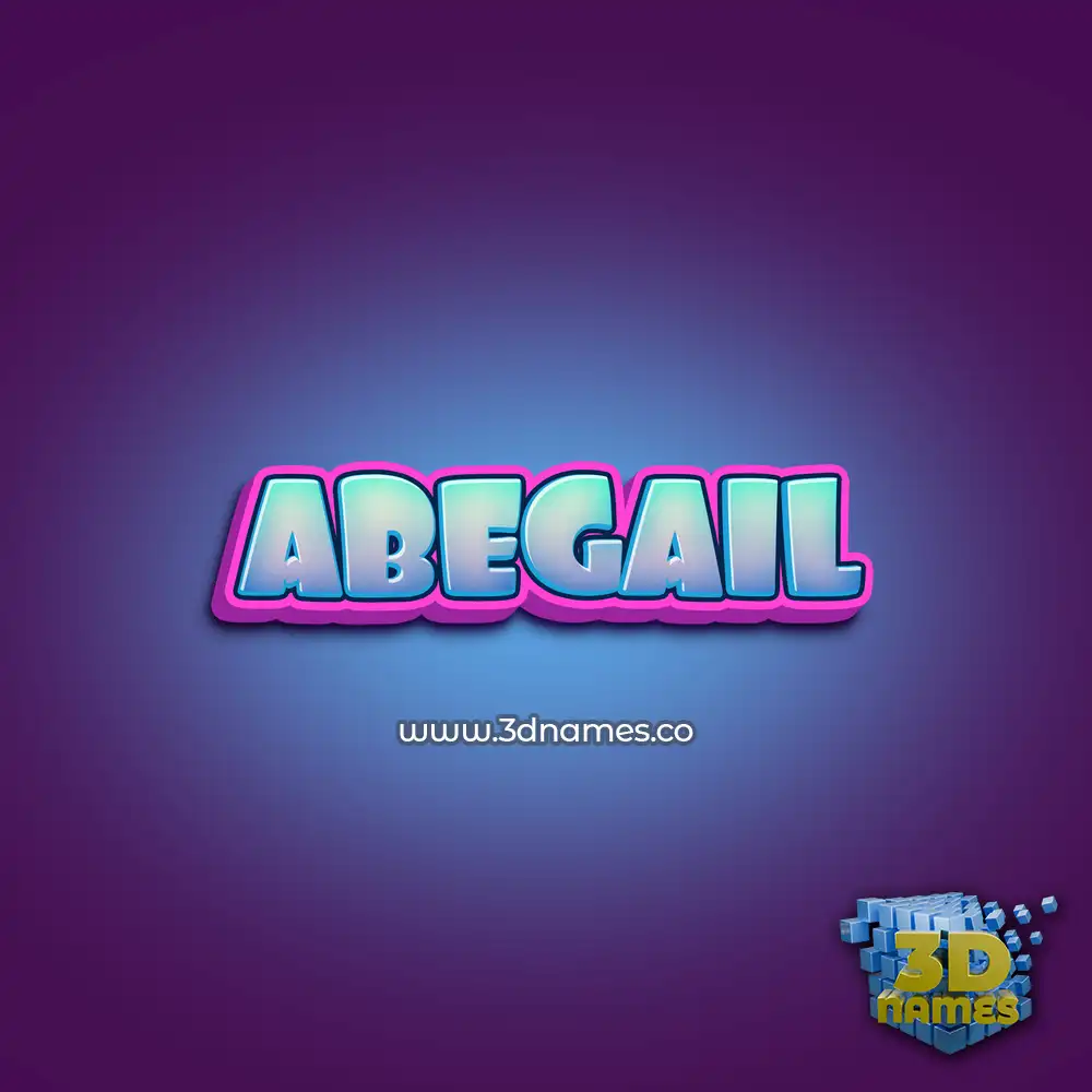 abegail in Phat Purple style - 3D name wallpaper