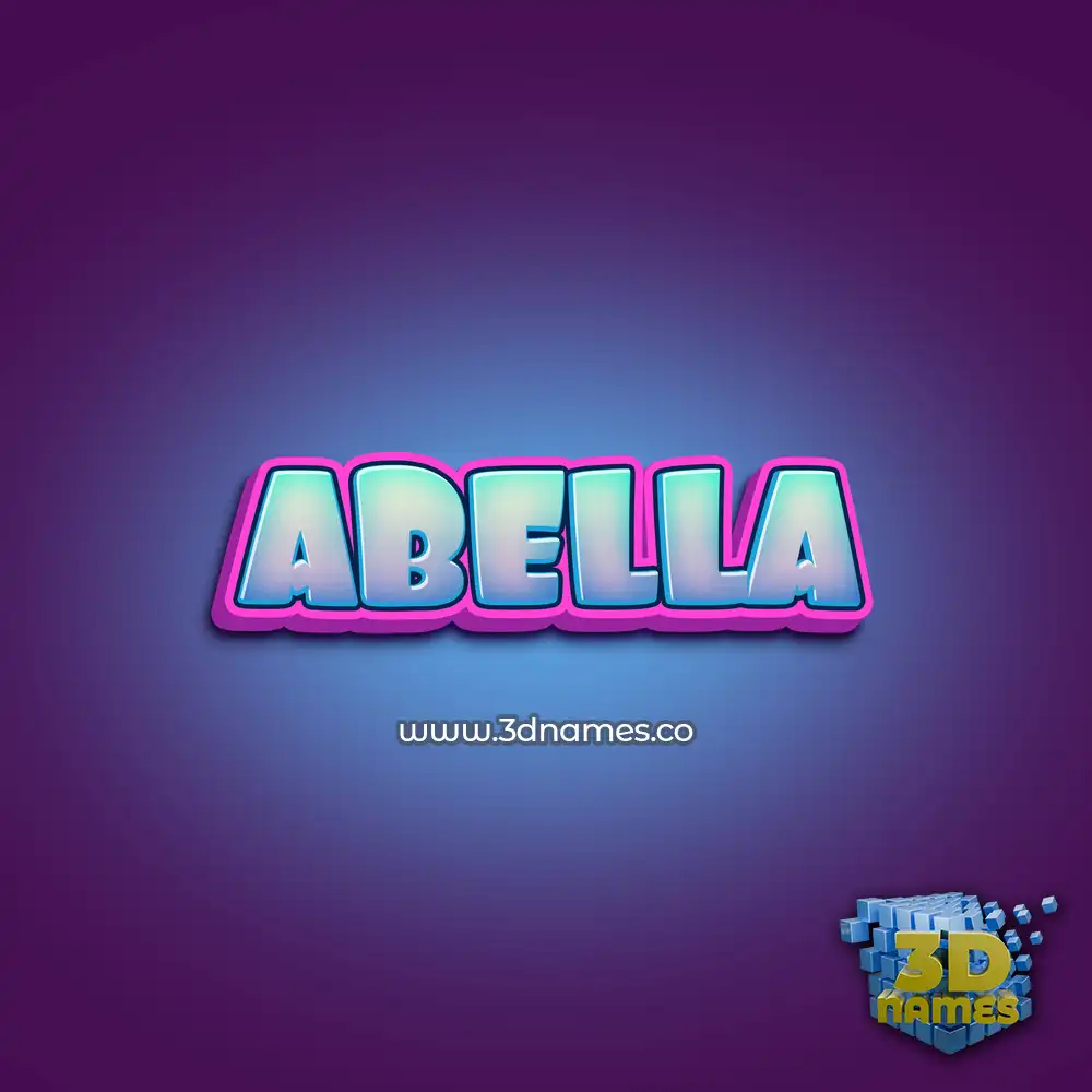 abella in Phat Purple style - 3D name wallpaper