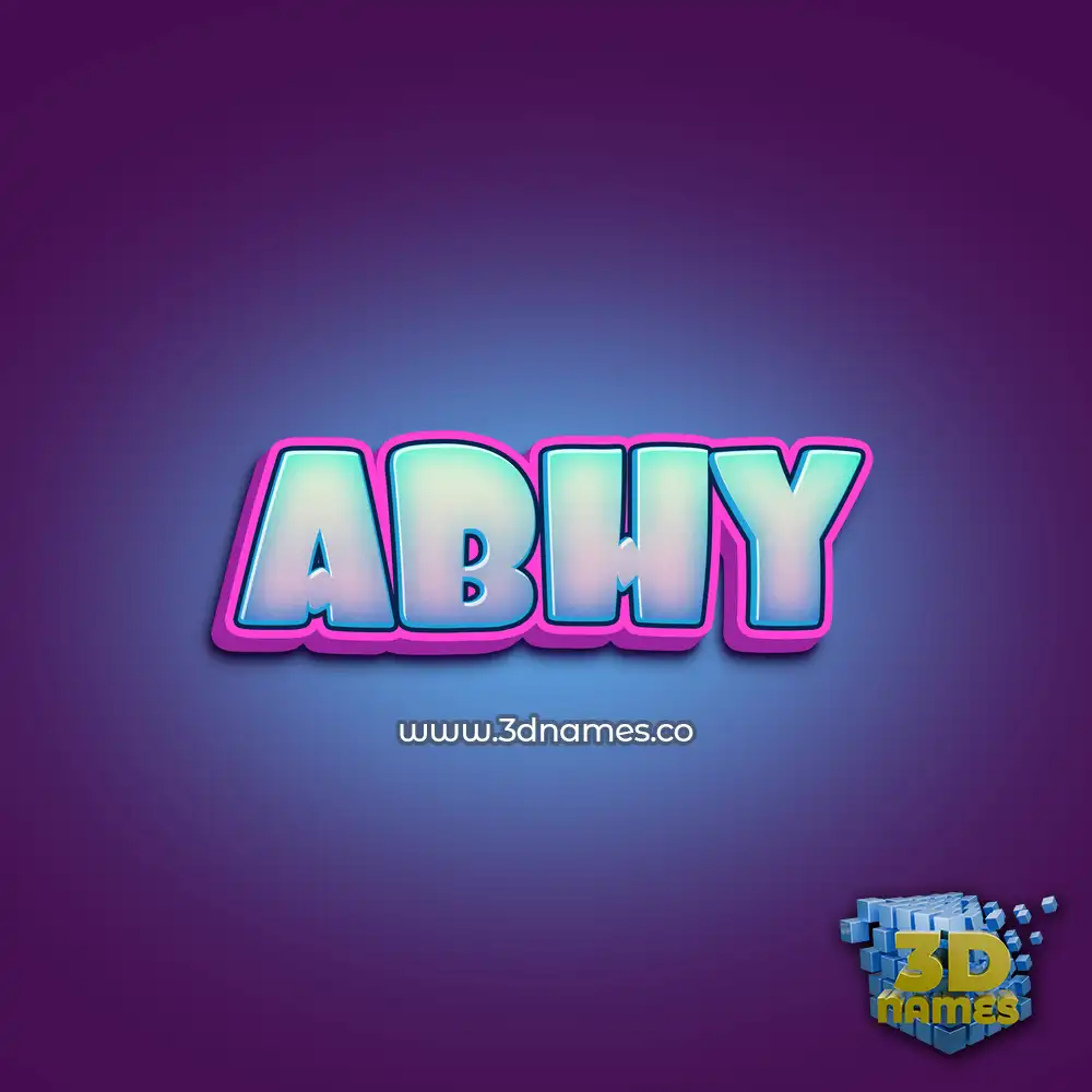 abhy in Phat Purple style - 3D name wallpaper