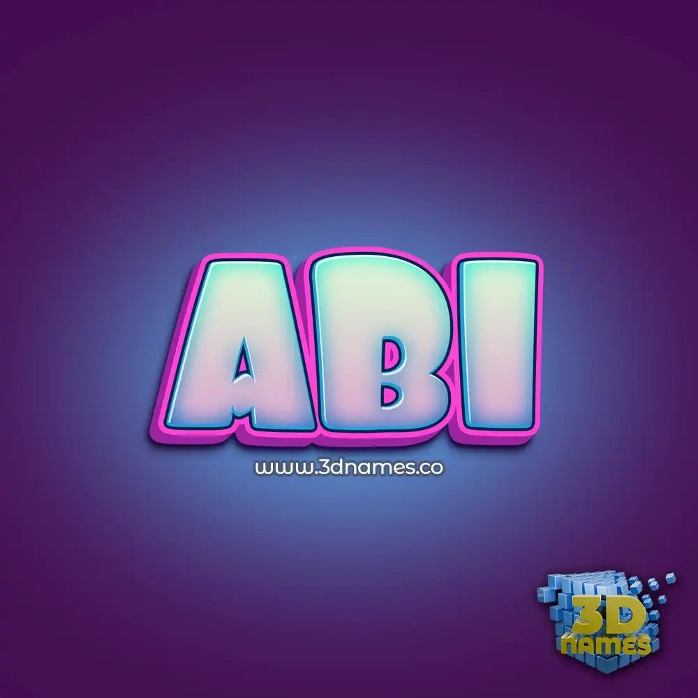 abi in Phat Purple style - 3D name wallpaper