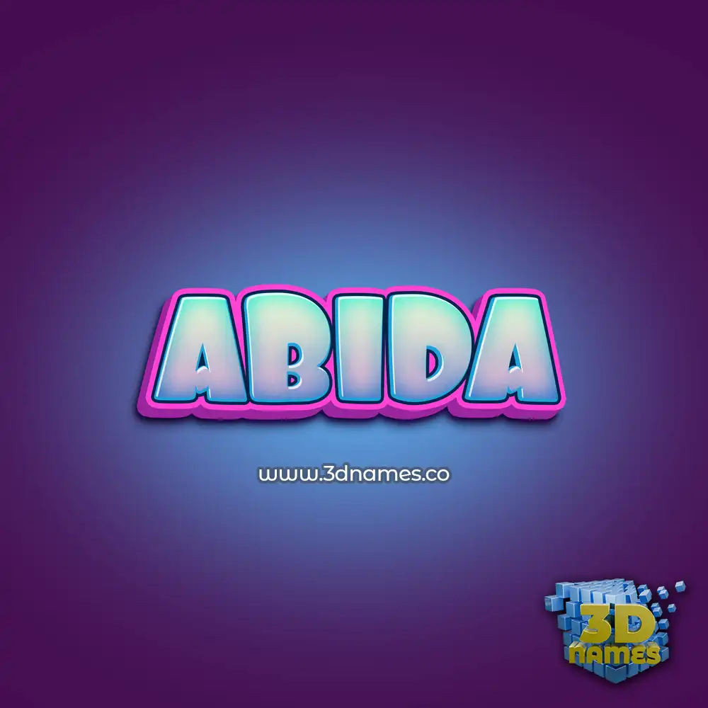 abida in Phat Purple style - 3D name wallpaper