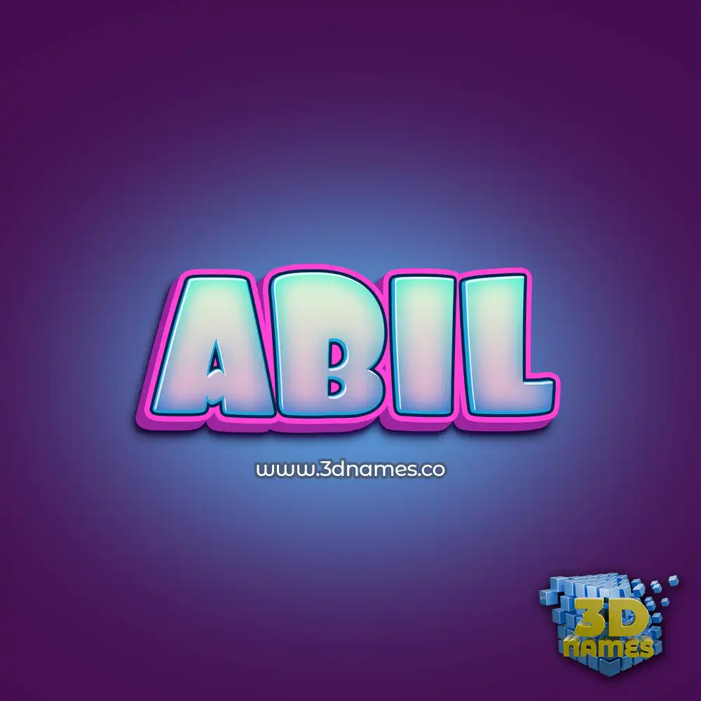 abil in Phat Purple style - 3D name wallpaper
