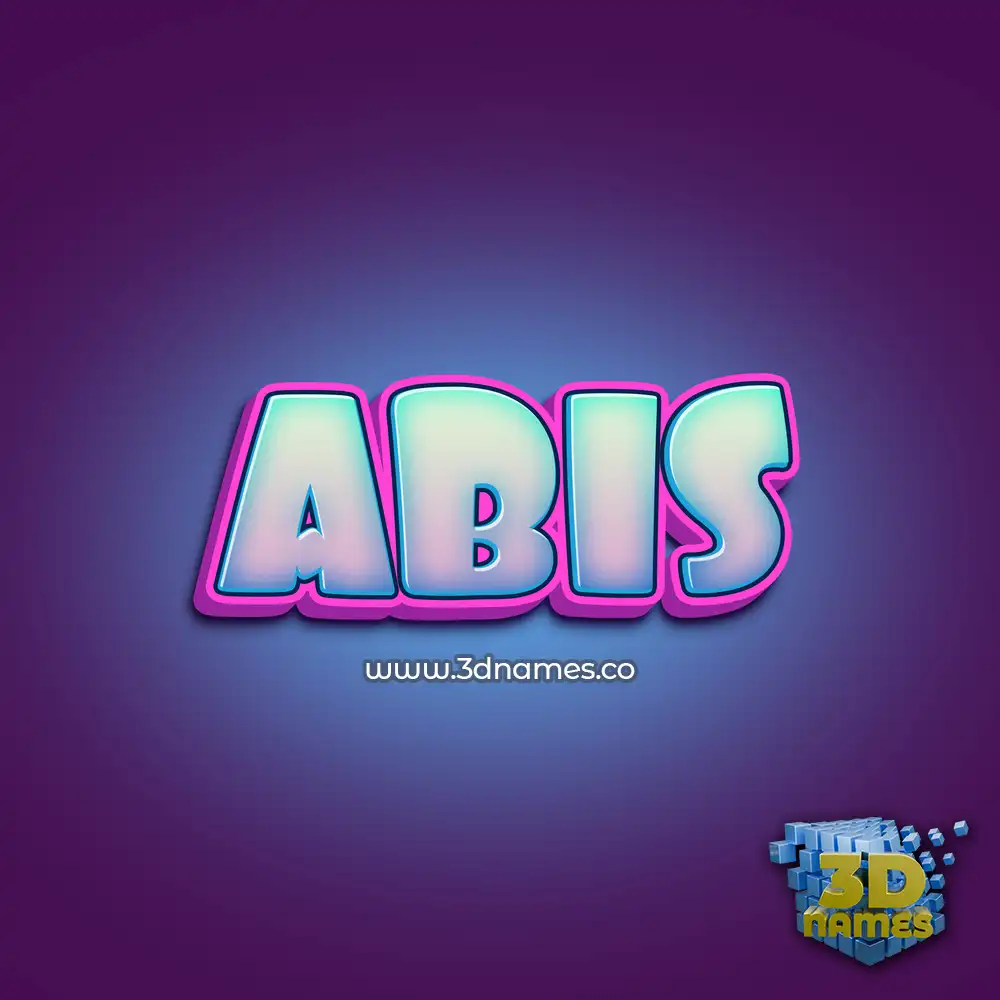 abis in Phat Purple style - 3D name wallpaper