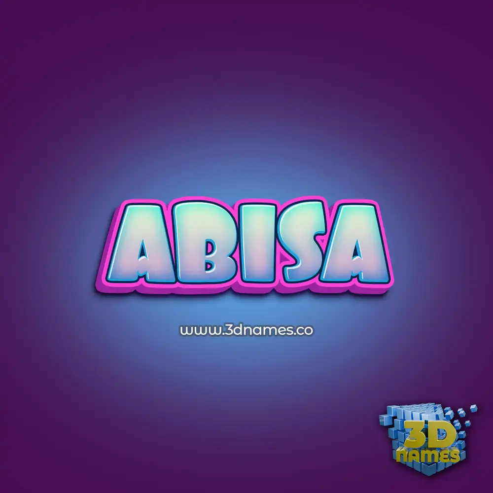 abisa in Phat Purple style - 3D name wallpaper