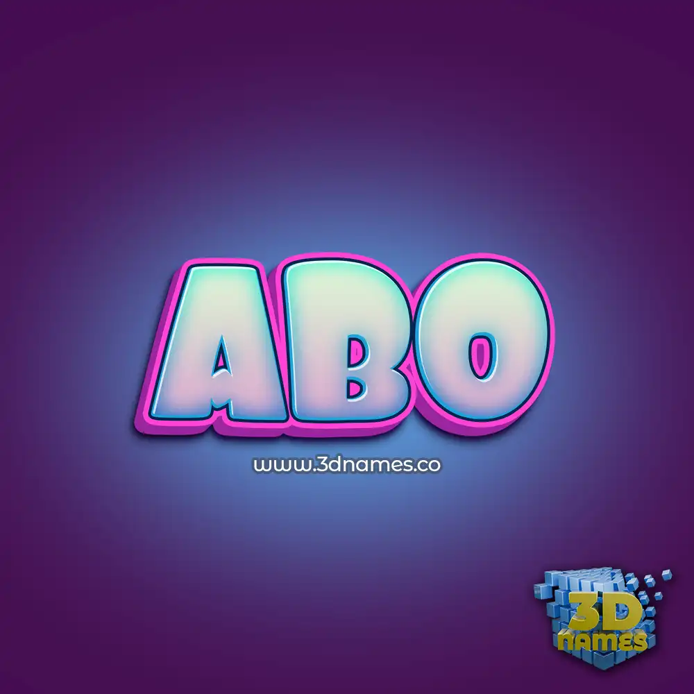 abo in Phat Purple style - 3D name wallpaper