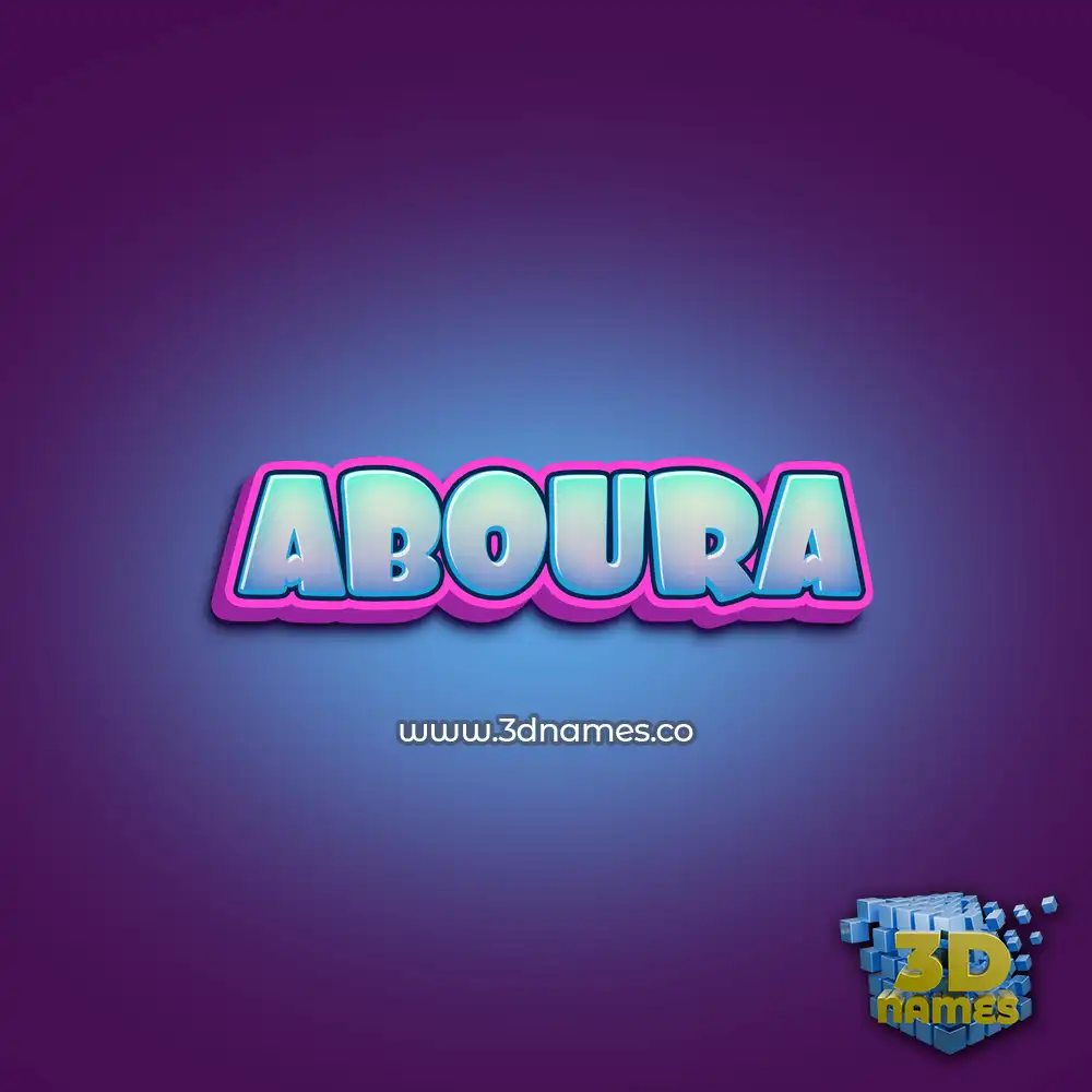 aboura in Phat Purple style - 3D name wallpaper