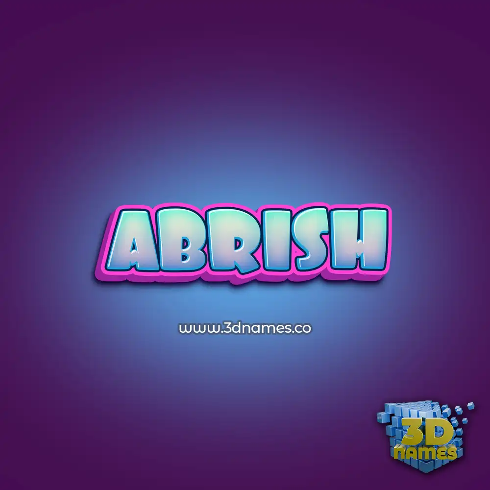 abrish in Phat Purple style - 3D name wallpaper