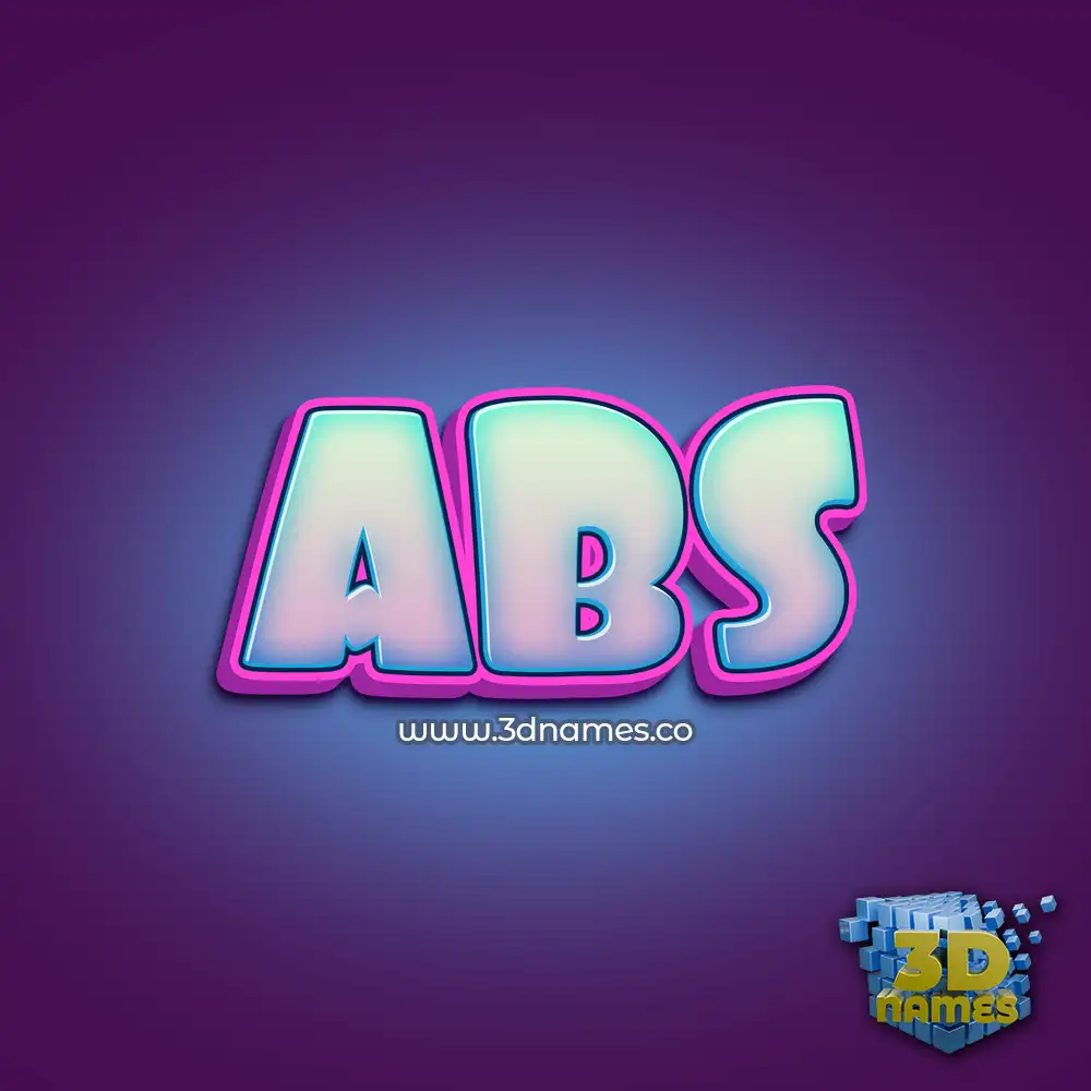 abs in Phat Purple style - 3D name wallpaper