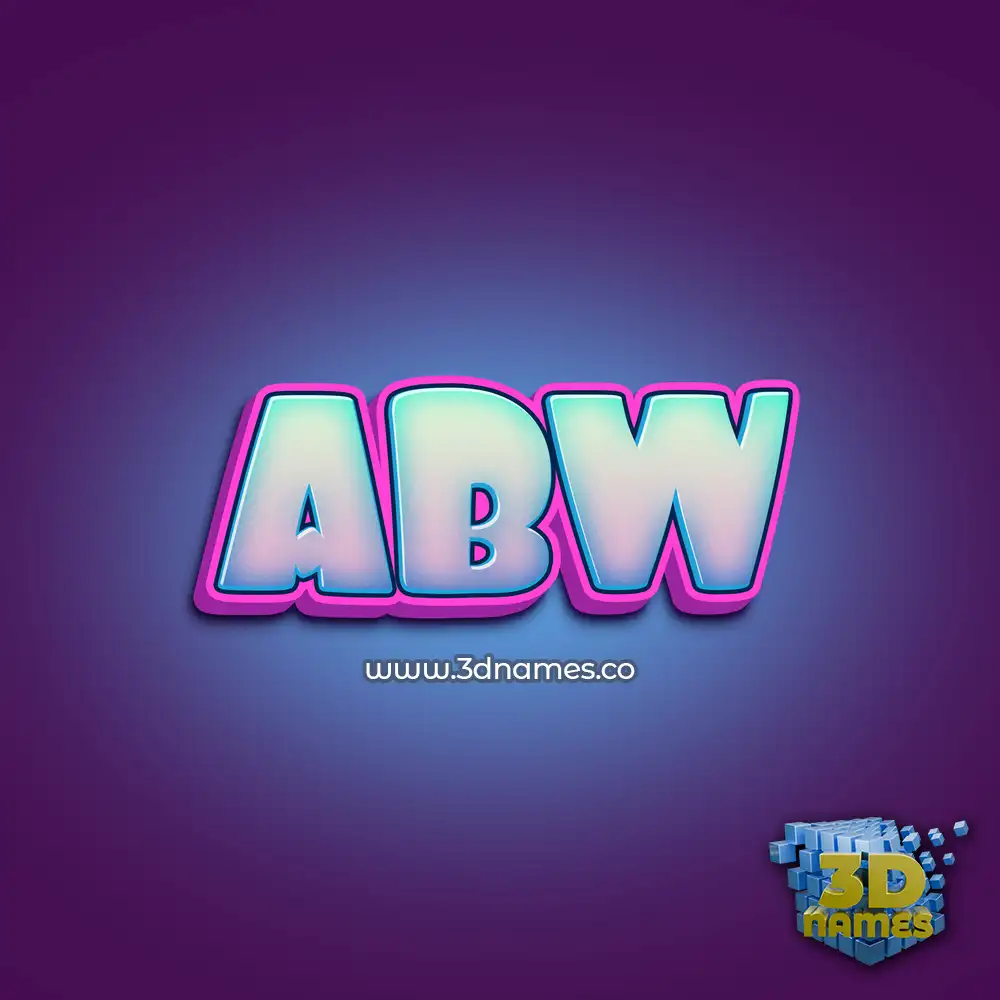 abw in Phat Purple style - 3D name wallpaper