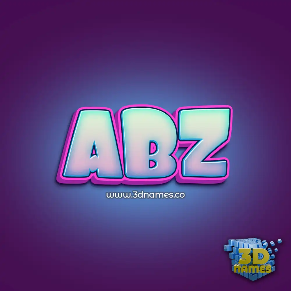 abz in Phat Purple style - 3D name wallpaper