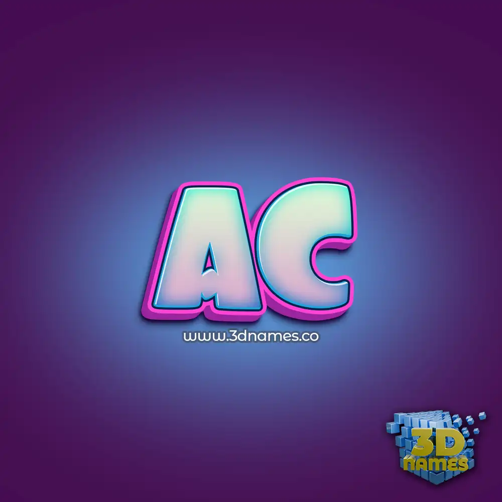 ac in Phat Purple style - 3D name wallpaper