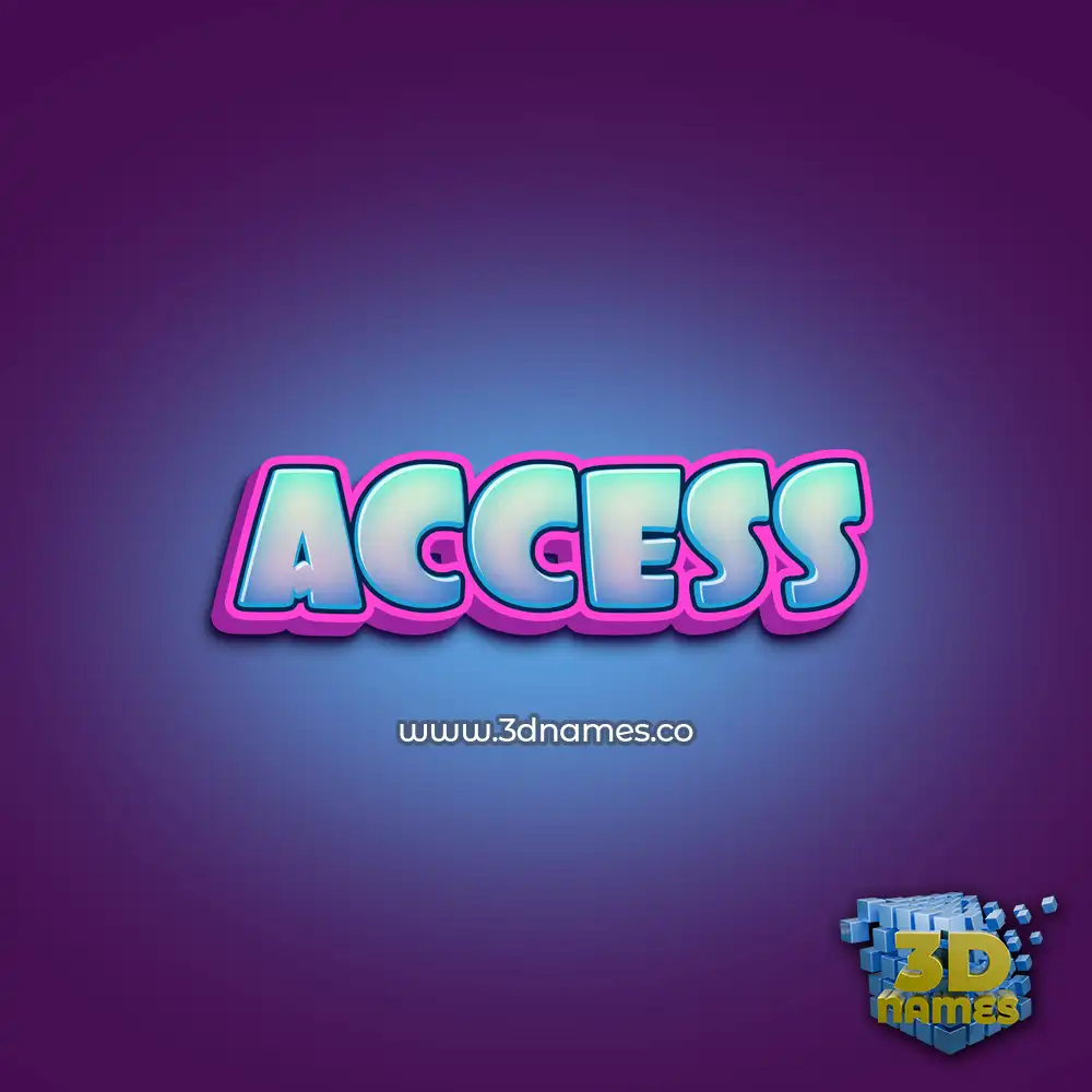 access in Phat Purple style - 3D name wallpaper