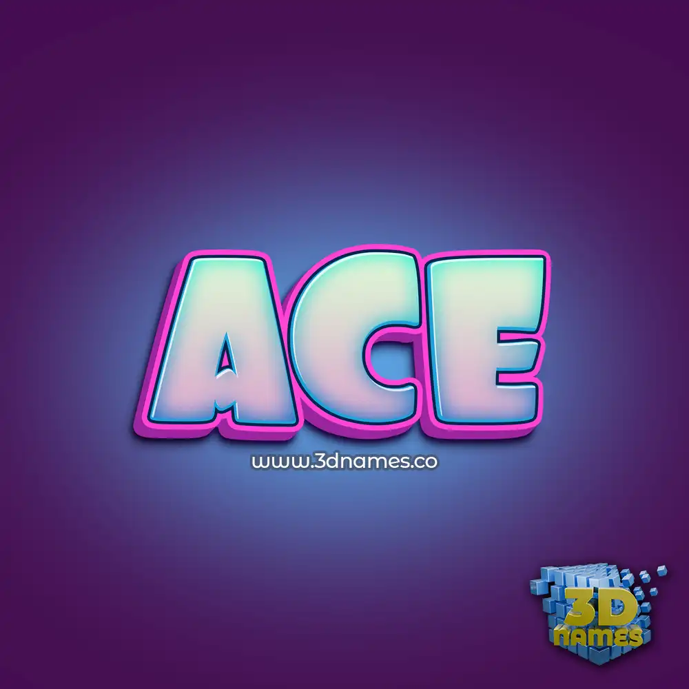 ace in Phat Purple style - 3D name wallpaper