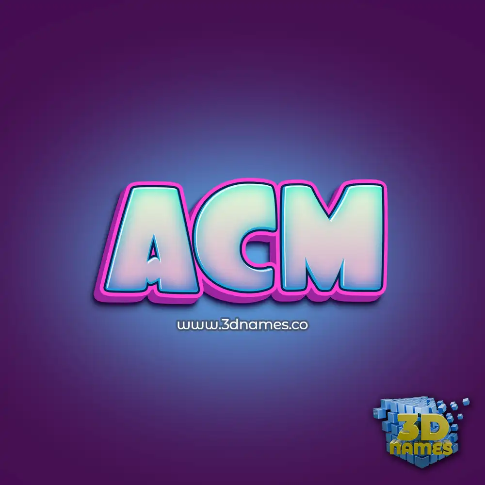 acm in Phat Purple style - 3D name wallpaper