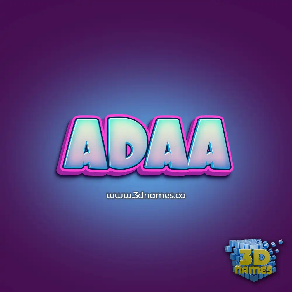 adaa in Phat Purple style - 3D name wallpaper