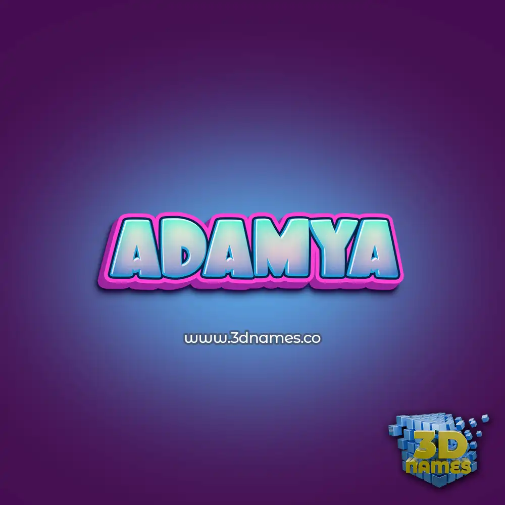 adamya in Phat Purple style - 3D name wallpaper