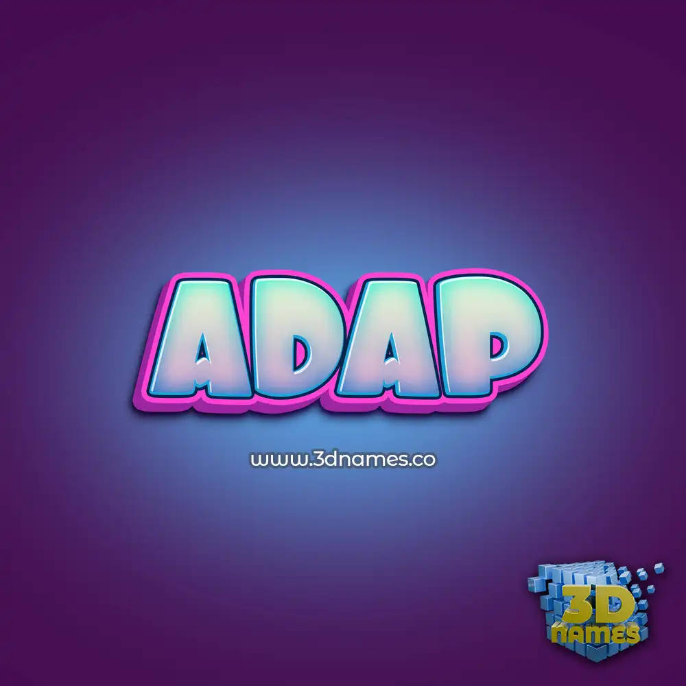 adap in Phat Purple style - 3D name wallpaper