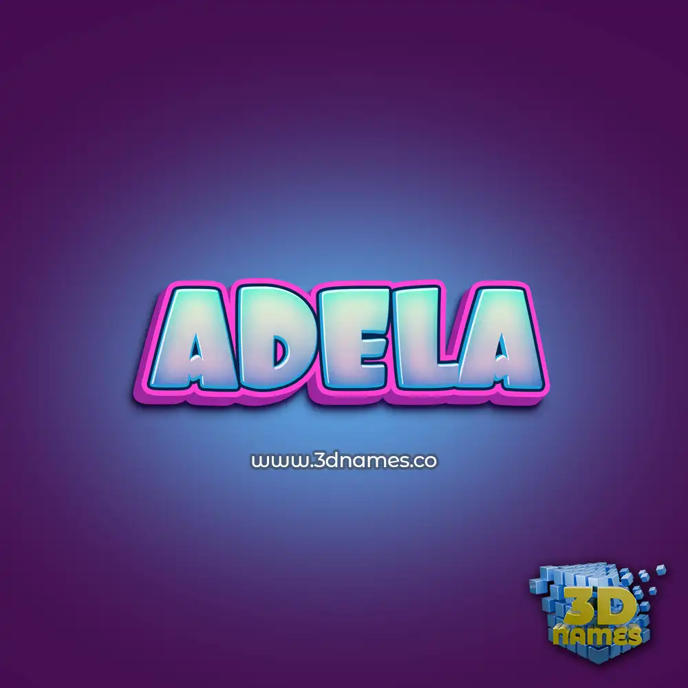 adela in Phat Purple style - 3D name wallpaper
