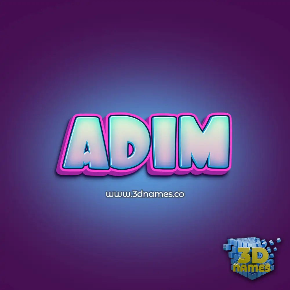 adim in Phat Purple style - 3D name wallpaper