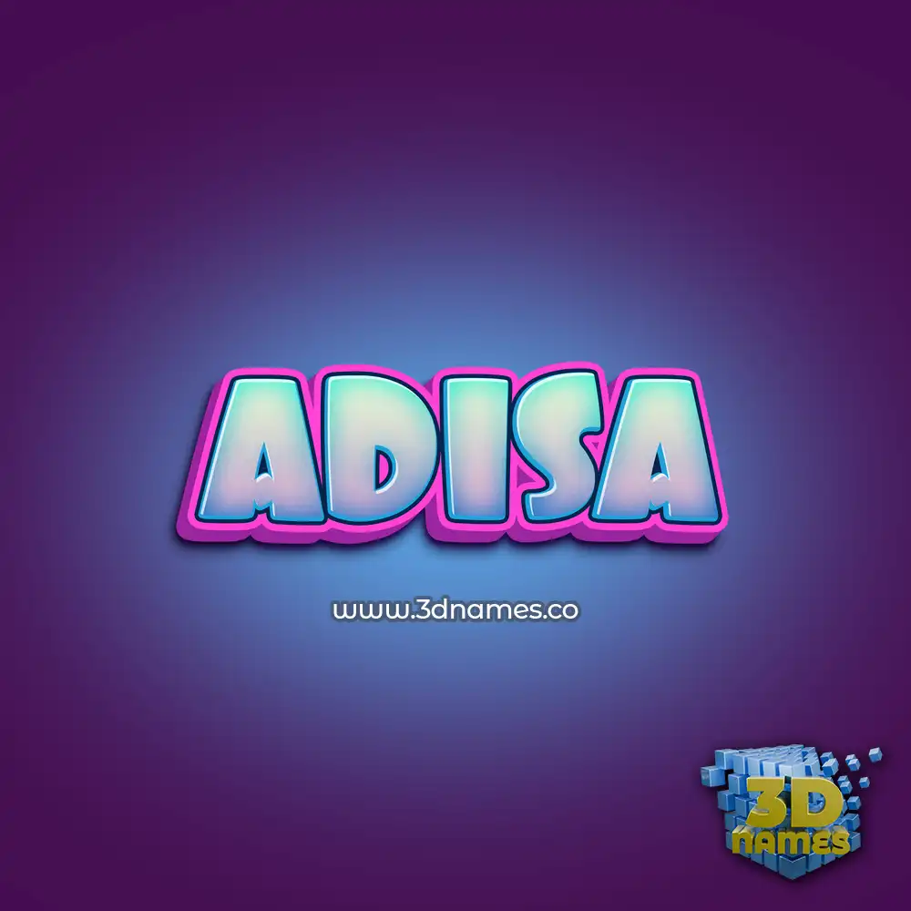 adisa in Phat Purple style - 3D name wallpaper