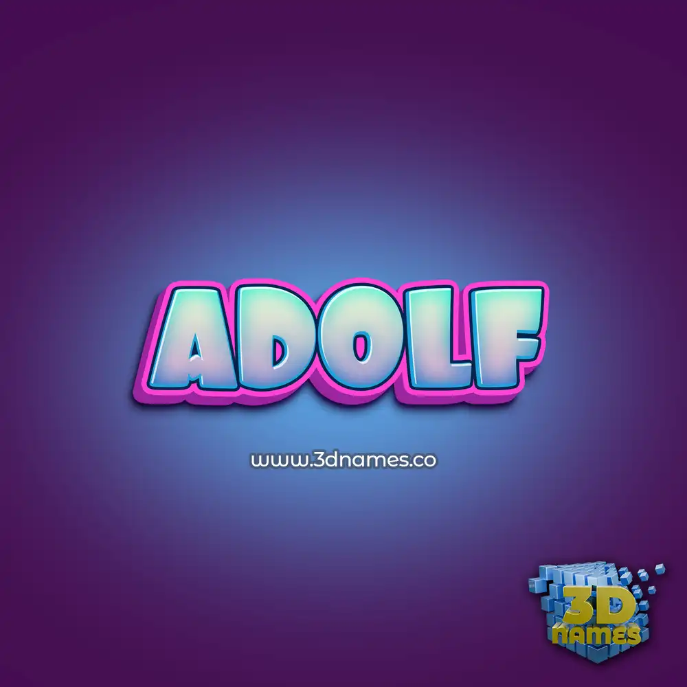 adolf in Phat Purple style - 3D name wallpaper
