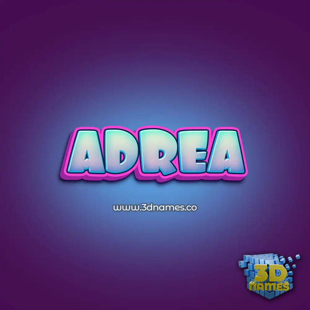 adrea in Phat Purple style - 3D name wallpaper