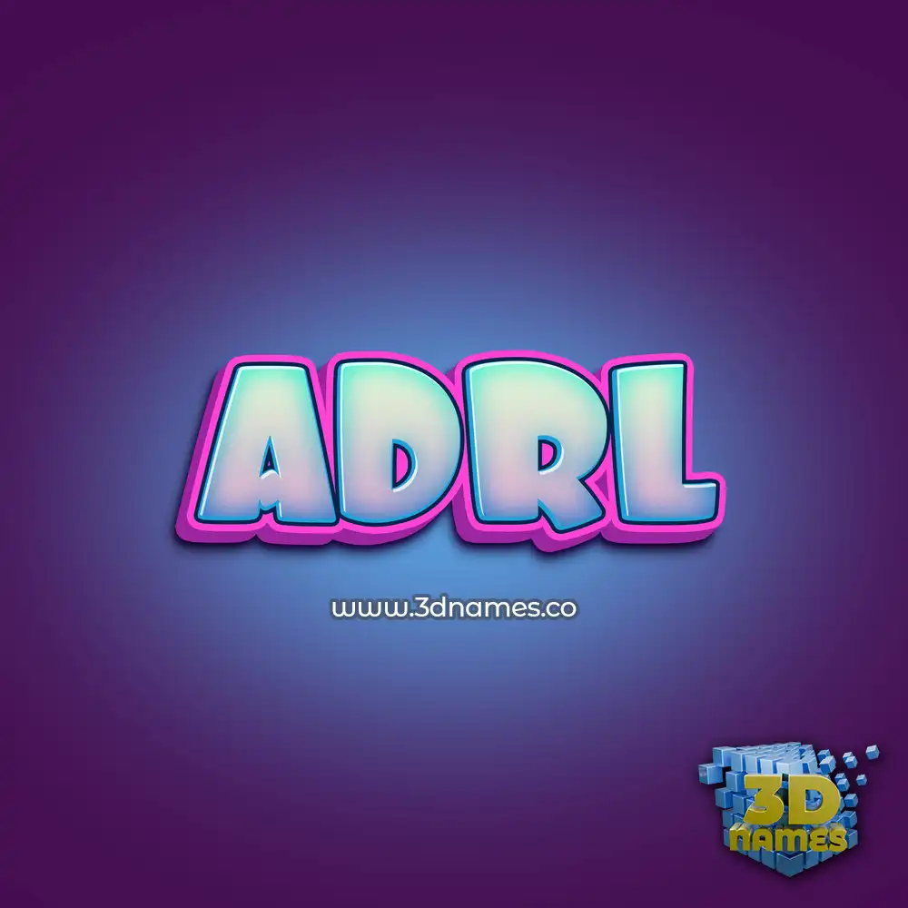 adrl in Phat Purple style - 3D name wallpaper