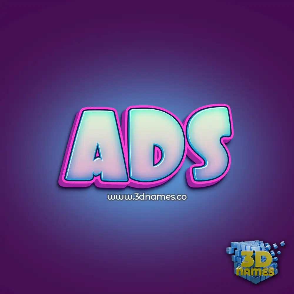 ads in Phat Purple style - 3D name wallpaper