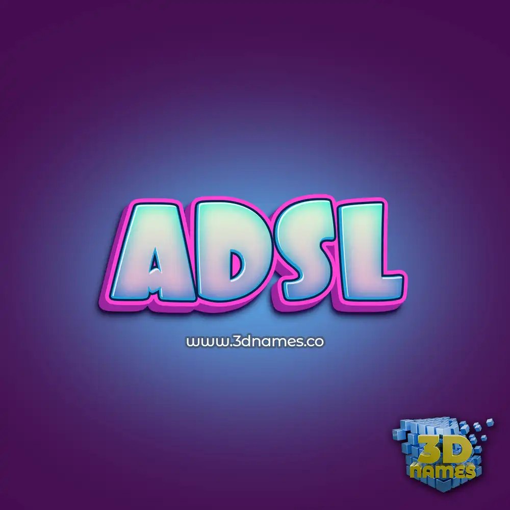 adsl in Phat Purple style - 3D name wallpaper