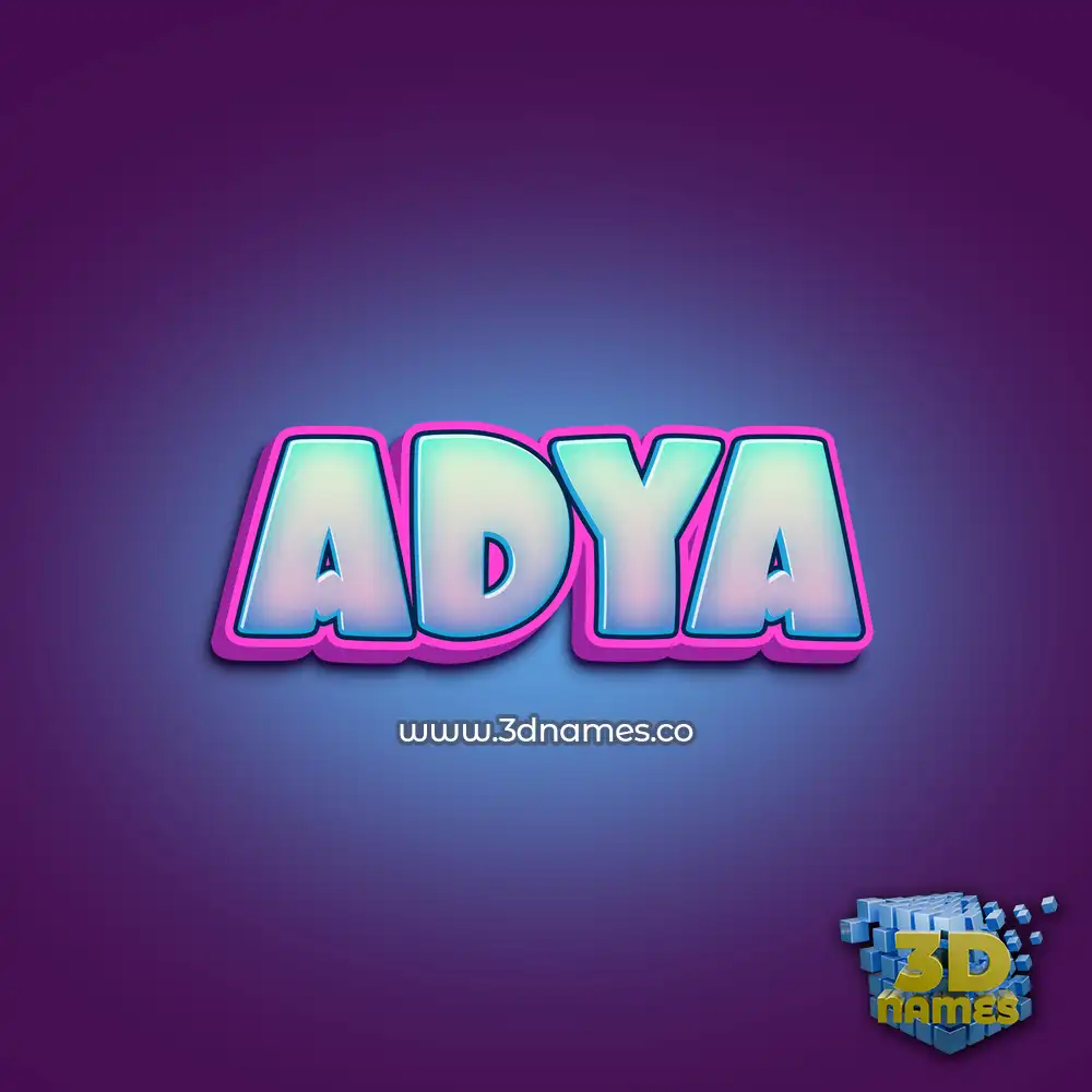 adya in Phat Purple style - 3D name wallpaper