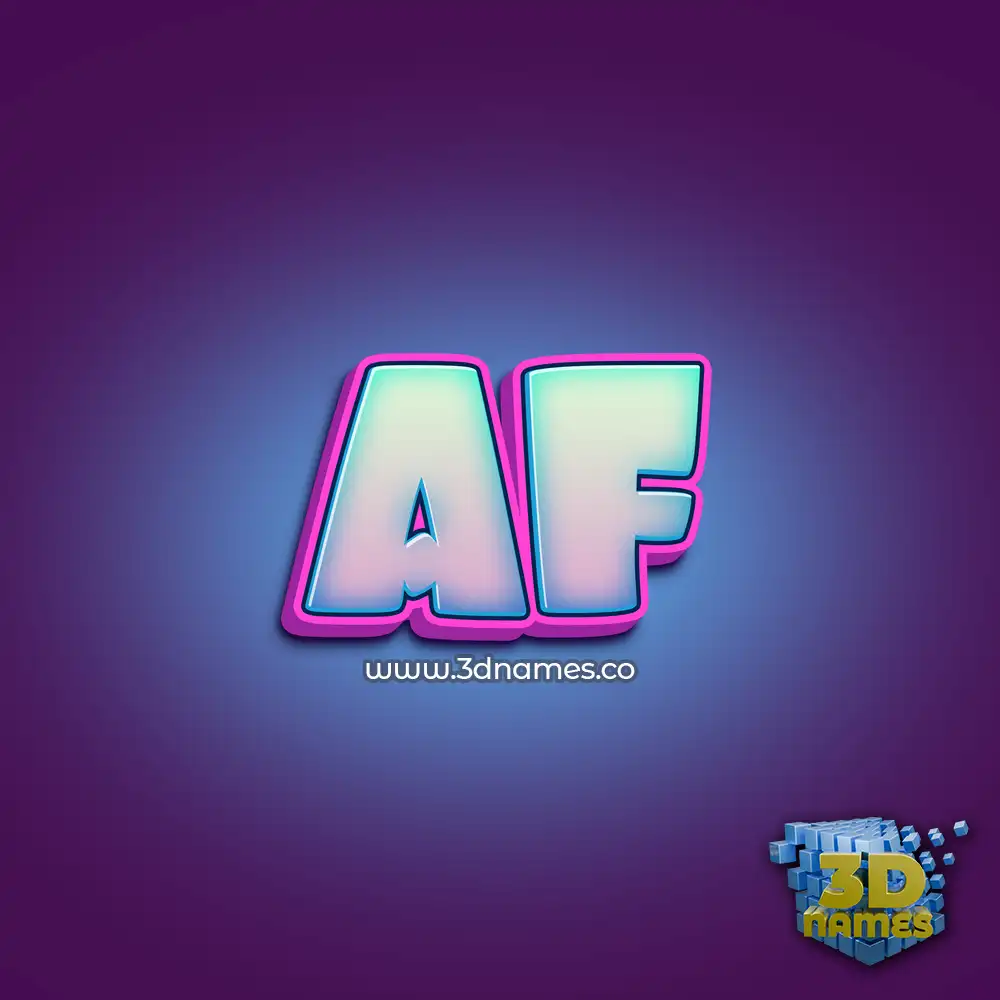 af in Phat Purple style - 3D name wallpaper