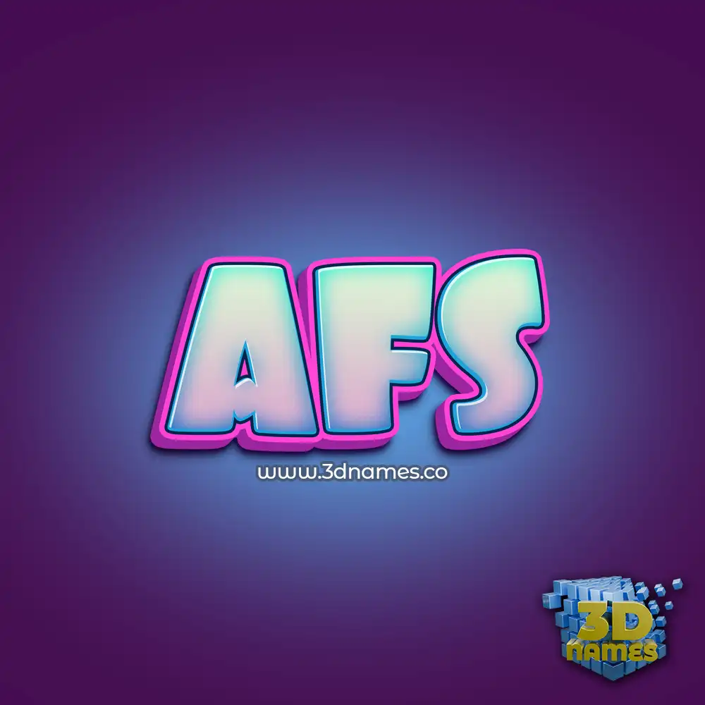 afs in Phat Purple style - 3D name wallpaper