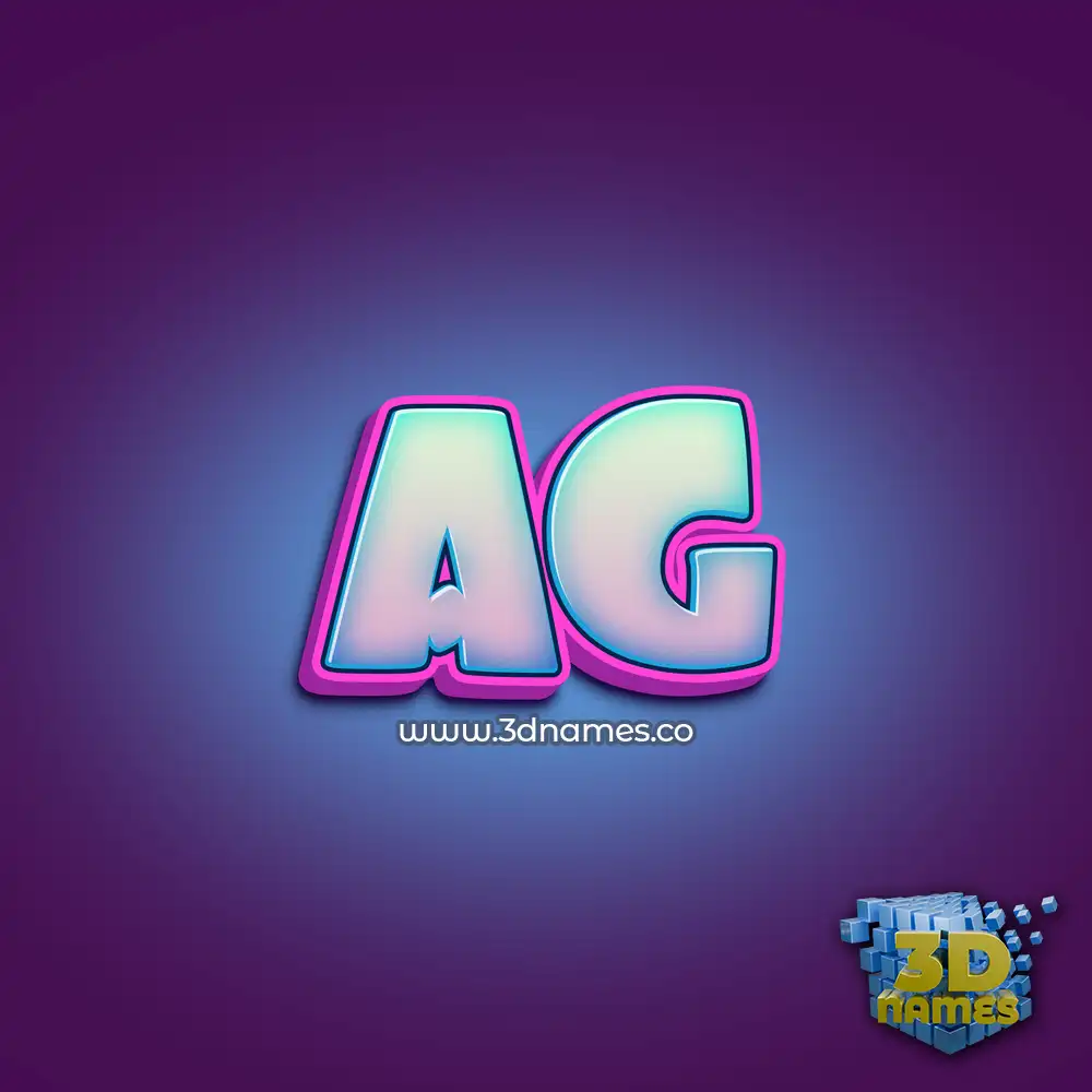 ag in Phat Purple style - 3D name wallpaper