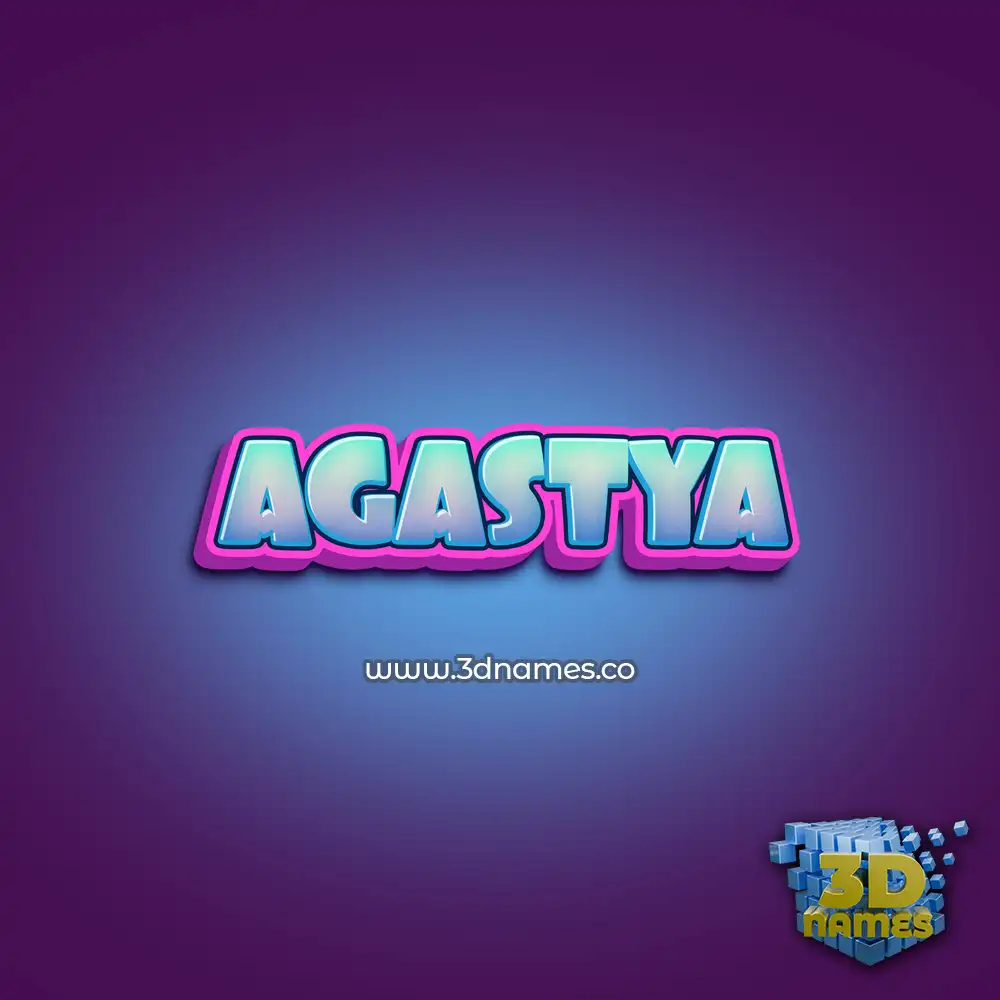 agastya in Phat Purple style - 3D name wallpaper