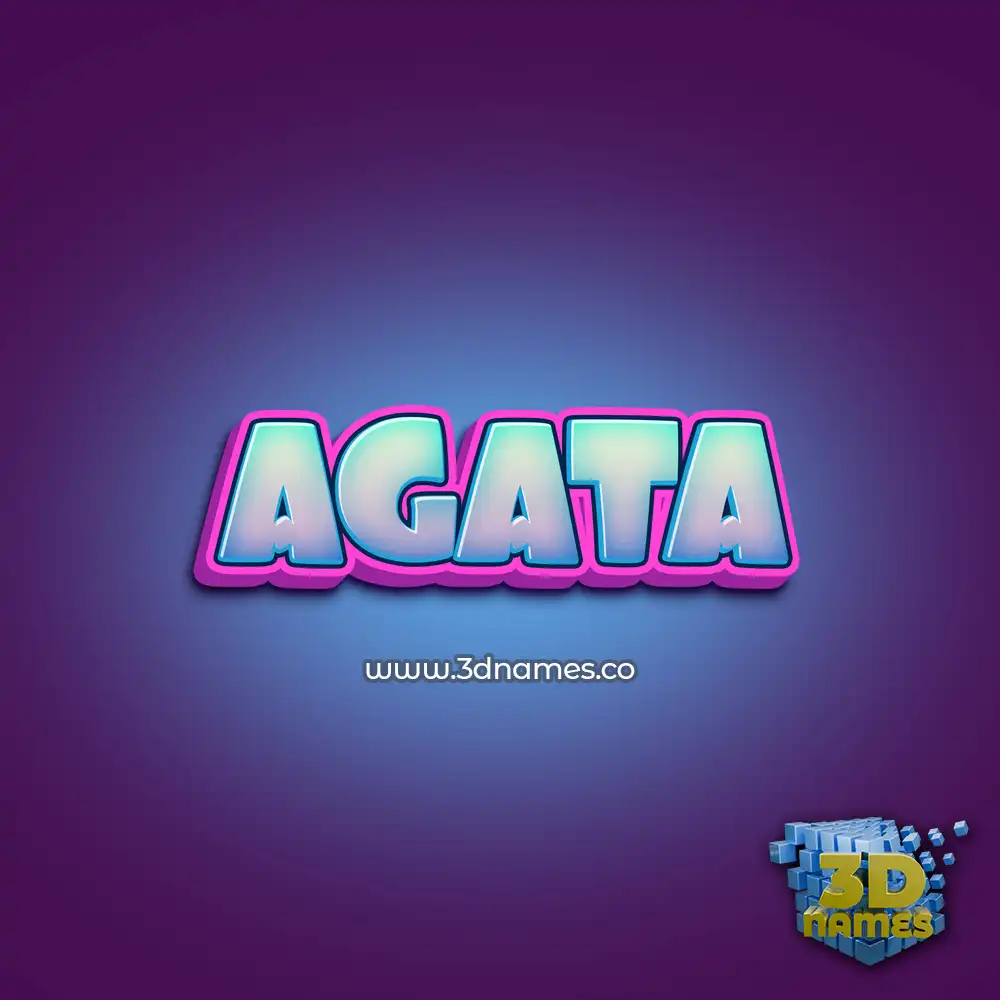 agata in Phat Purple style - 3D name wallpaper