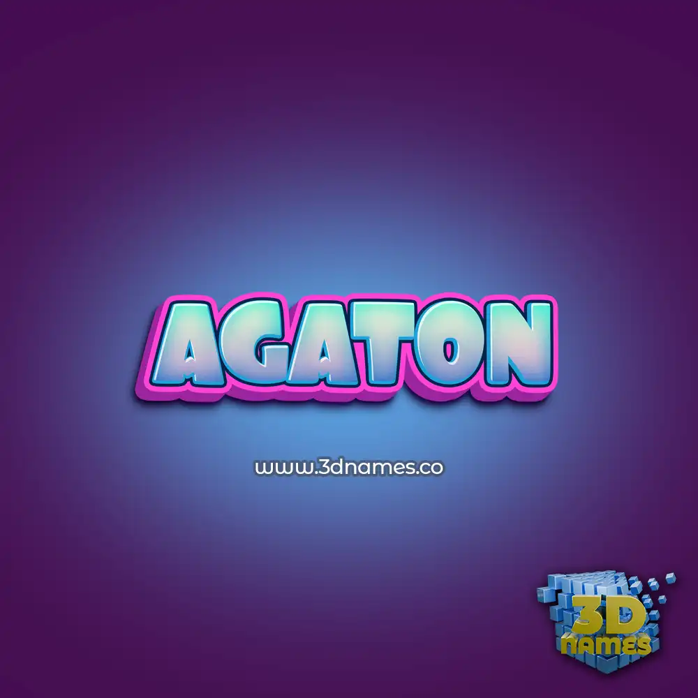 agaton in Phat Purple style - 3D name wallpaper