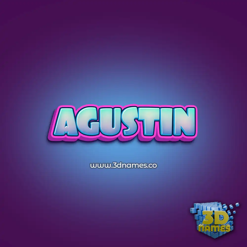 agustin in Phat Purple style - 3D name wallpaper